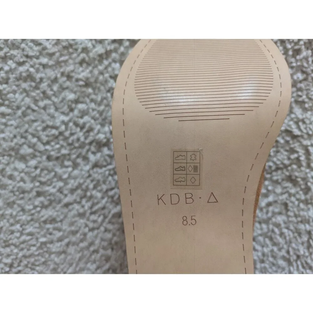 Kelsi Dagger Brooklyn Kenmare Suede Gold Tan Booties Sz 8.5